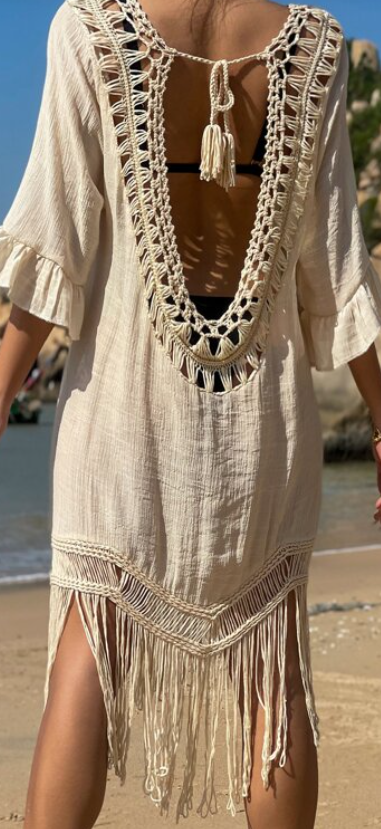 Boho Chic ~ Fringe Hem Cover-Up