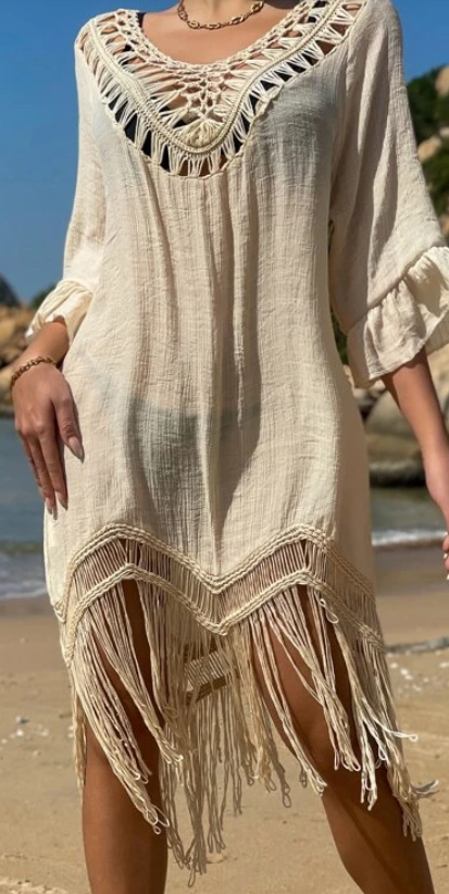 Boho Chic ~ Fringe Hem Cover-Up