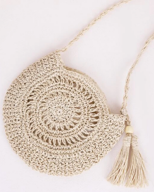 Caracol ~ Tassle Straw Bag